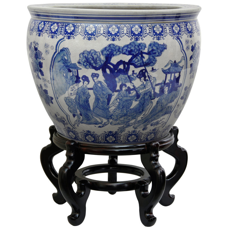 Christien 1Piece Chinese Porcelain Pot Planter & Reviews Joss & Main